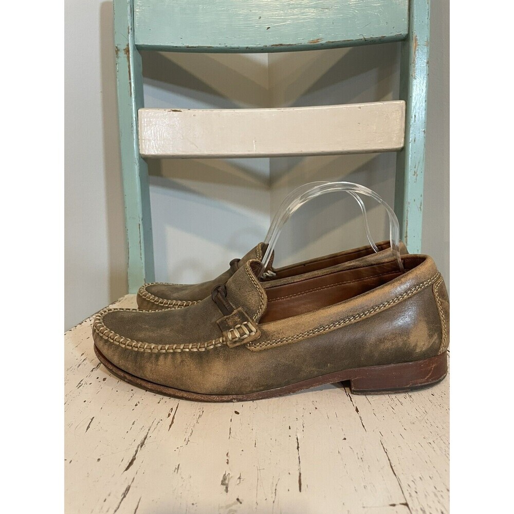 Trask Sawyer Loafers Size 9 Light Brown Slip-on 30-0855 Men’s Leather Knot - Picture 3 of 10